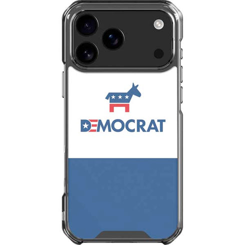 Democrat Blue And Red iPhone 18 Pro Max Clear Case