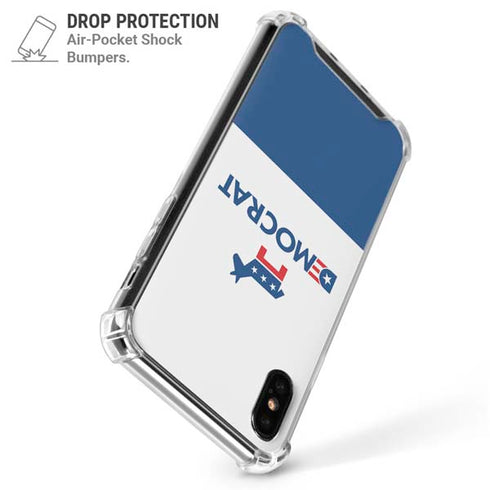 Democrat Blue And Red iPhone X/XS Clear Case
