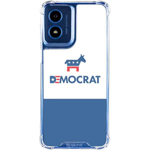 Democrat Blue And Red Moto G Play 4G (2024) Clear Case