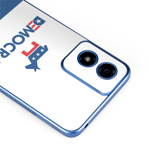 Democrat Blue And Red Moto G Play 4G (2024) Skin