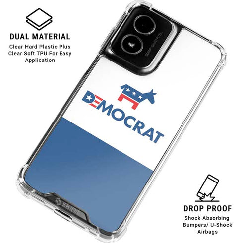 Democrat Blue And Red Moto G Power 5G (2024) Clear Case