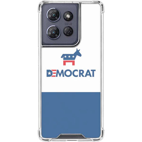 Democrat Blue And Red Moto G Stylus 5G (2025) Clear Case