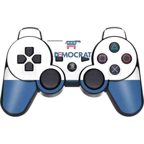 Democrat Blue And Red PS3 Dual Shock wireless controller Skin