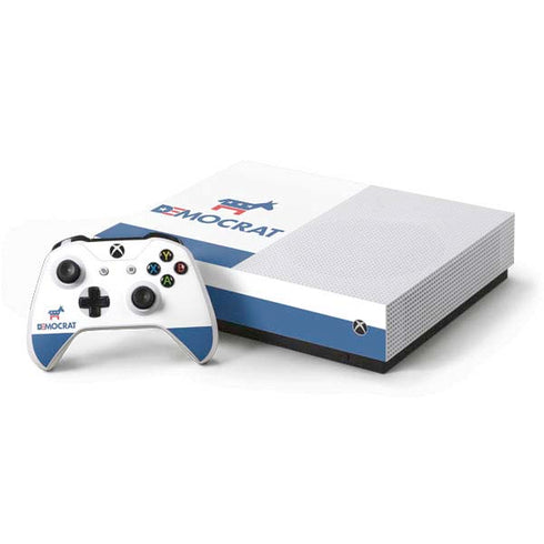 Democrat Blue And Red Xbox One S All-Digital Edition Bundle Skin