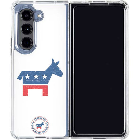 Democrat Donkey Galaxy Z Fold5 5G Clear Case