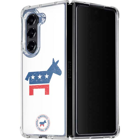 Democrat Donkey Galaxy Z Fold5 5G Clear Case