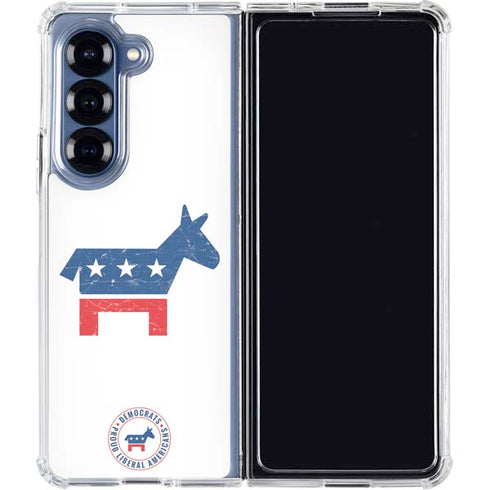 Democrat Donkey Galaxy Z Fold6 Clear Case