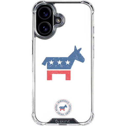 Democrat Donkey iPhone 16 Plus Clear Case