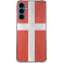 Denmark Flag Distressed Galaxy A35 5G Clear Case