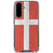 Denmark Flag Distressed Galaxy A36 5G Clear Case