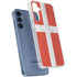 Denmark Flag Distressed Galaxy A55 5G Clear Case