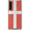 Denmark Flag Distressed Galaxy S24 FE Clear Case