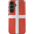 Denmark Flag Distressed Galaxy S25 Impact Case