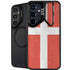 Denmark Flag Distressed Galaxy S25 Kickstand Case
