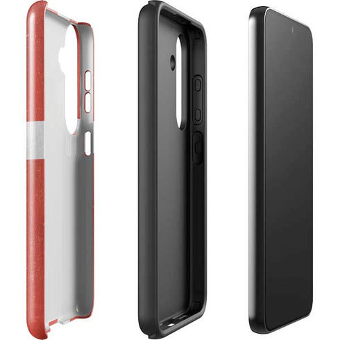 Denmark Flag Distressed Galaxy S25 Plus Impact Case