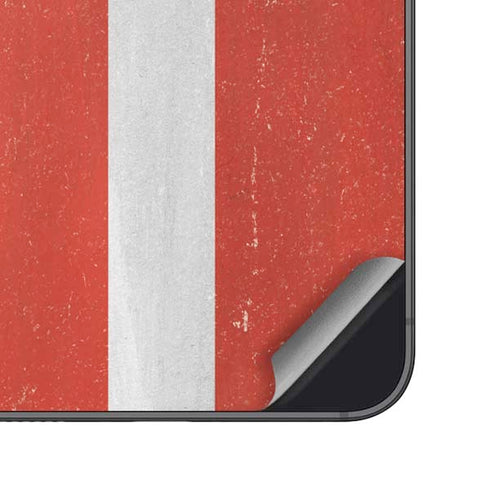 Denmark Flag Distressed Galaxy S25 Skin