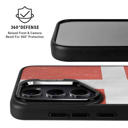 Denmark Flag Distressed Galaxy S25 Ultra Kickstand Case