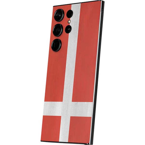 Denmark Flag Distressed Galaxy S24 Ultra Skin
