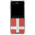 Denmark Flag Distressed Galaxy Z Flip6 Clear Case