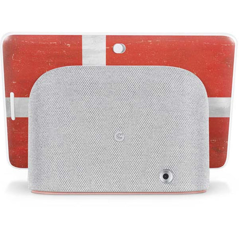 Denmark Flag Distressed Google Home Hub Skin