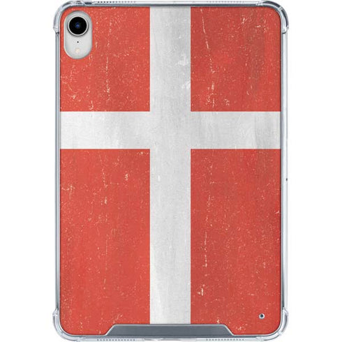 Denmark Flag Distressed iPad 11th Gen (2025) Clear Case