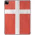 Denmark Flag Distressed iPad Pro 11in (2024) Clear Case