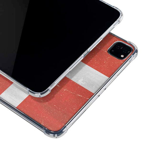 Denmark Flag Distressed iPad Pro 11in (2024) Clear Case