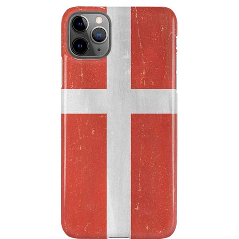 Denmark Flag Distressed iPhone Cases