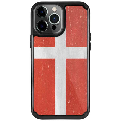 Denmark Flag Distressed iPhone Cases