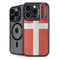 Denmark Flag Distressed iPhone 14 Pro Max Kickstand Case