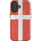 Denmark Flag Distressed iPhone 16 Plus Impact Case