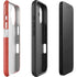 Denmark Flag Distressed iPhone 16 Plus Impact Case
