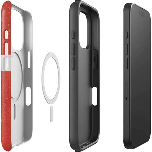 Denmark Flag Distressed iPhone 16 Pro Magsafe Impact Case