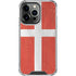 Denmark Flag Distressed iPhone 16 Pro Max Clear Case