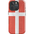 Denmark Flag Distressed iPhone 16 Pro Max Impact Case