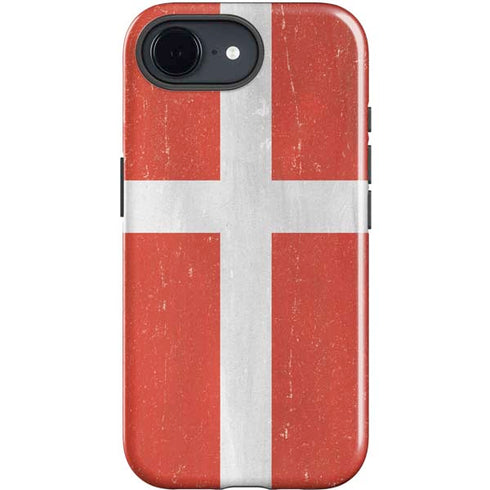 Denmark Flag Distressed iPhone 16e Impact Case