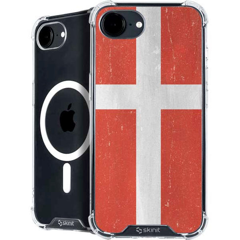Denmark Flag Distressed iPhone 16e MagSafe Case