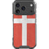 Denmark Flag Distressed iPhone 18 Pro Clear Case