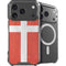 Denmark Flag Distressed iPhone 18 Pro MagSafe Case