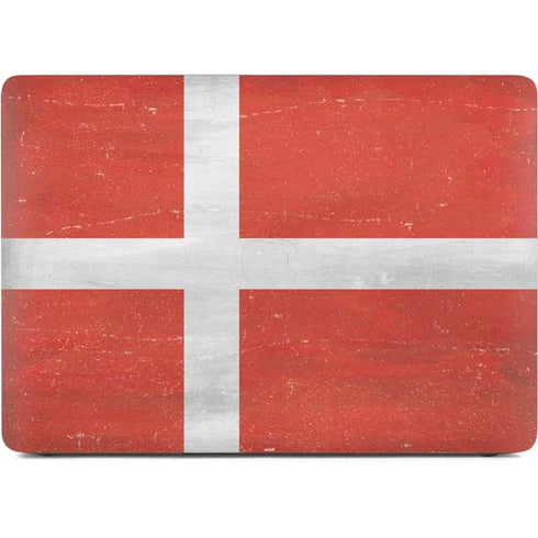 Denmark Flag Distressed Apple MacBook Pro 16-inch Skin
