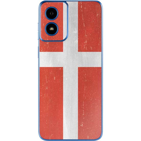 Denmark Flag Distressed Moto G Play 4G (2024) Skin