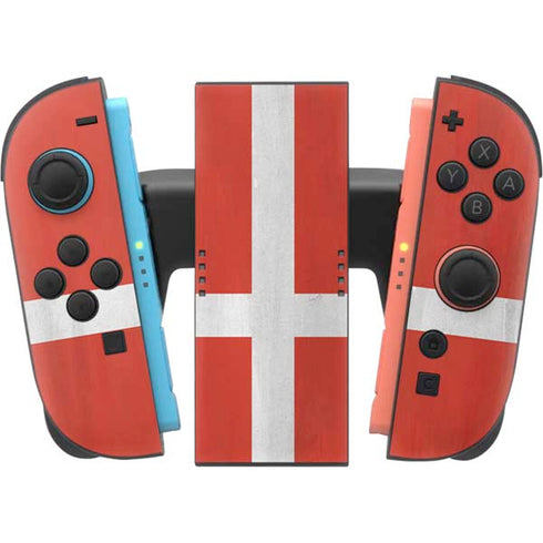 Denmark Flag Distressed Nintendo Switch 2 (2025) Joy-Con Controller Skin