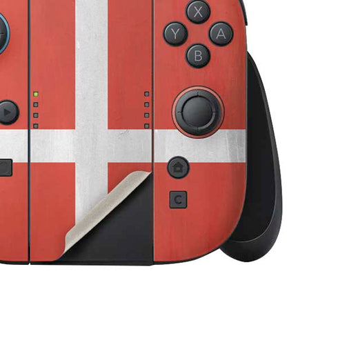 Denmark Flag Distressed Nintendo Switch 2 (2025) Joy-Con Controller Skin