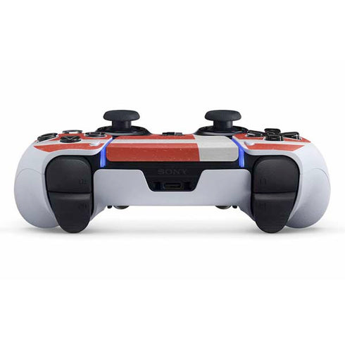 Denmark Flag Distressed PS5 DualSense Edge Pro Controller Skin
