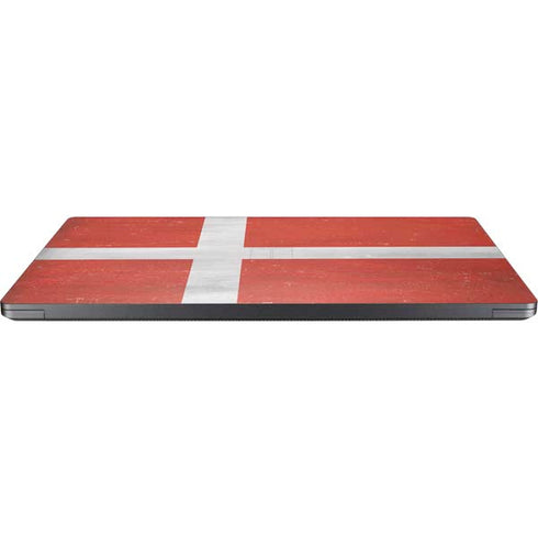 Denmark Flag Distressed Surface Laptop 7 15in Skin