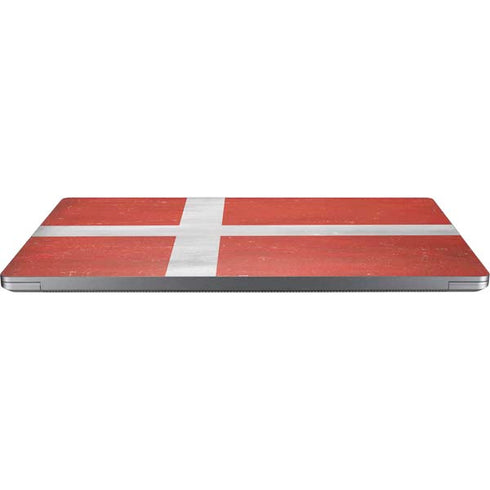 Denmark Flag Distressed Laptop Skins