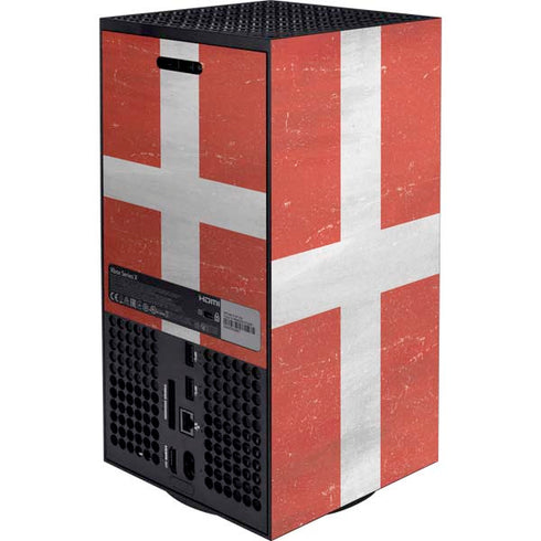 Denmark Flag Distressed XBox Series X Digital Edition Bundle Skin