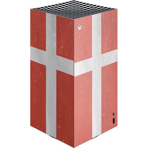 Denmark Flag Distressed XBox Series X Digital Edition Console Skin