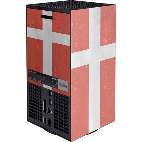 Denmark Flag Distressed XBox Series X Digital Edition Console Skin