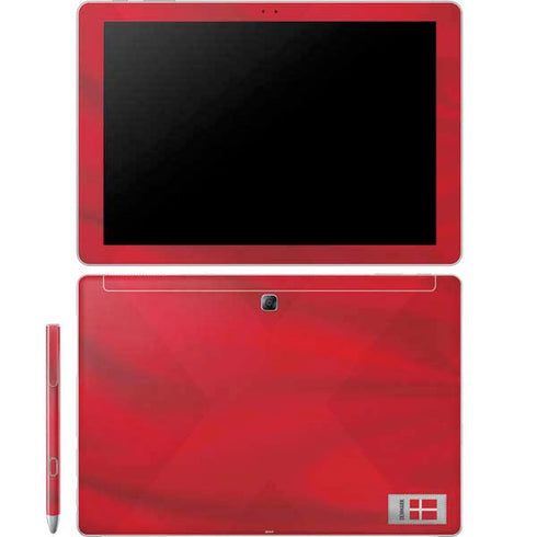 Denmark Soccer Flag Galaxy Book 12in Skin